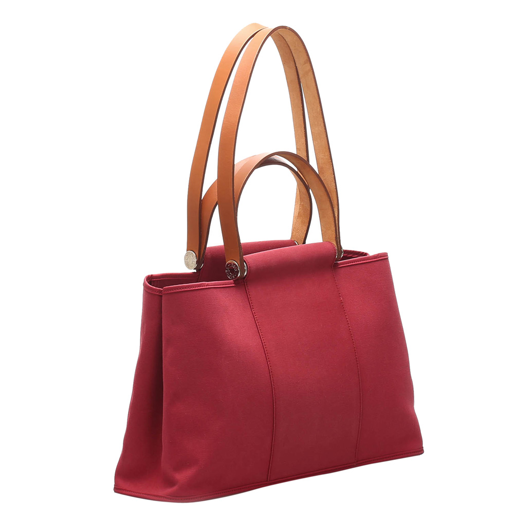 

Hermes Red Canvas Cabag Elan Bag