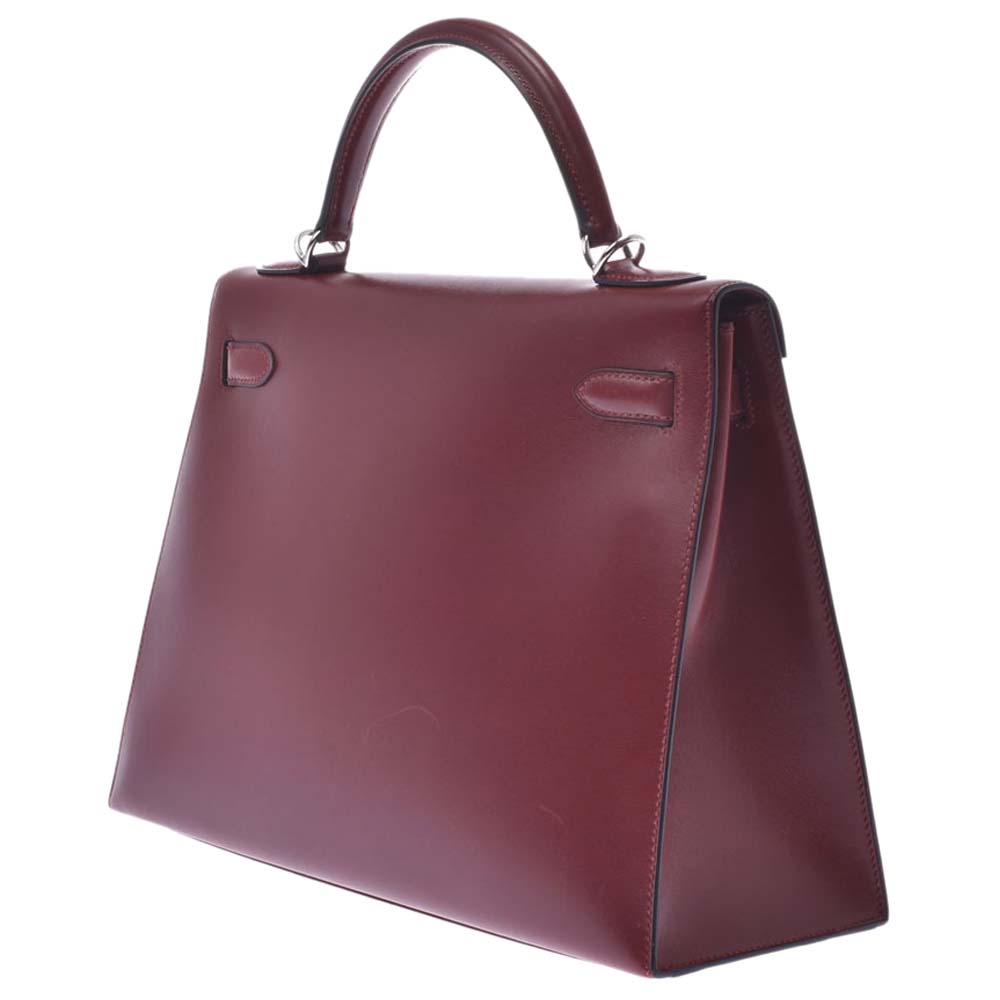 

Hermes Red Box Leather Palladium Hardware Kelly Sellier 32 Bag