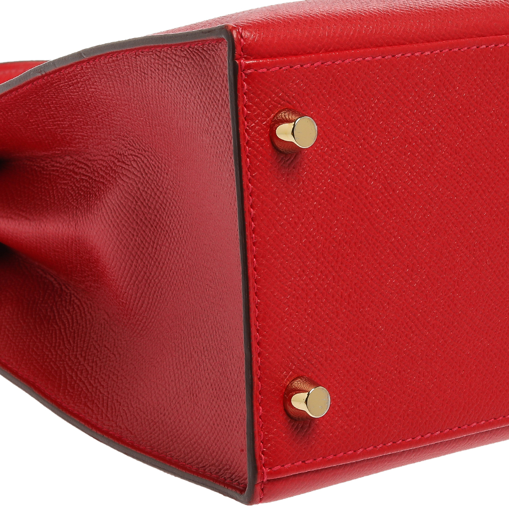 Hermes Kelly 20 Sellier Rouge Casaque Epsom Leather Gold Hardware Handbag -  Luxury Souq