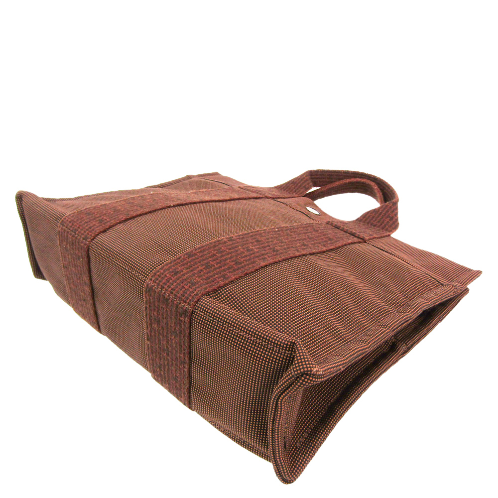 

Hermes Brown Canvas Herline PM Tote Bag