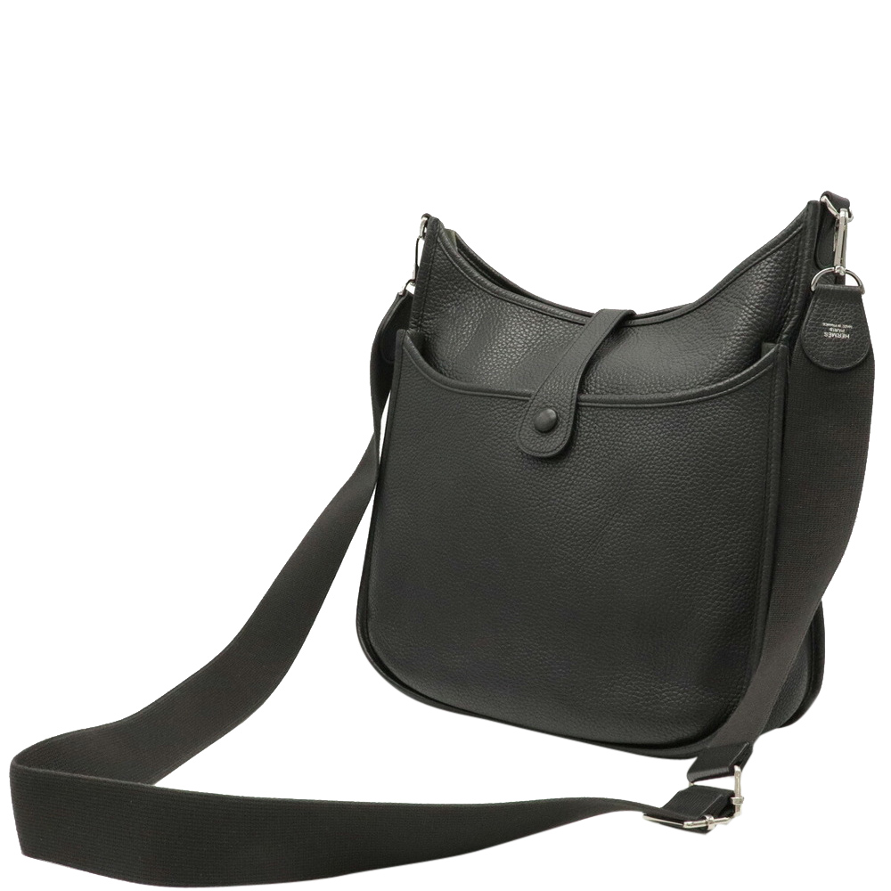 

Hermes Grey Evelyn III PM Shoulder Bag, Black