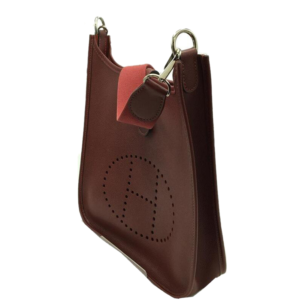 

Hermes Brown Leather Evelyn I PM Bag