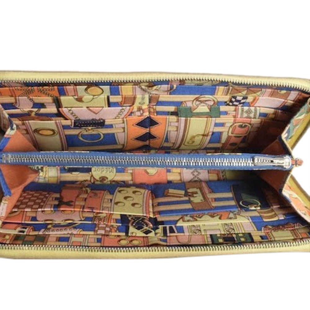 

Hermes Yellow Epson Leather Silk'In Azap Wallet