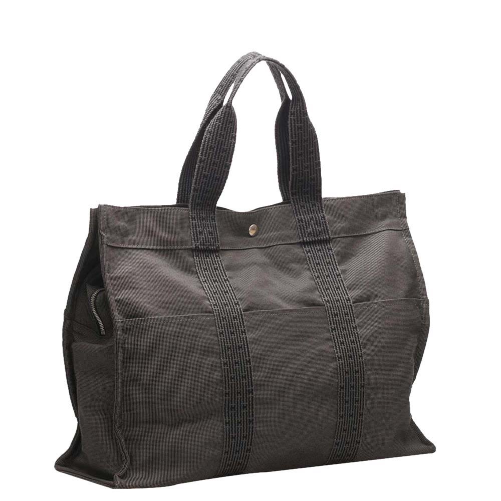 

Hermes Grey Toile Canvas Fourre Tout GM Tote Bag