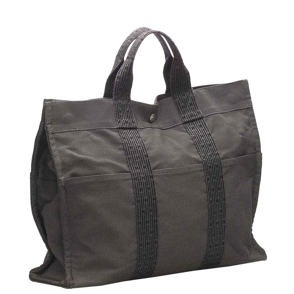 

Hermes Grey Canvas Fourre Tout MM Tote Bag