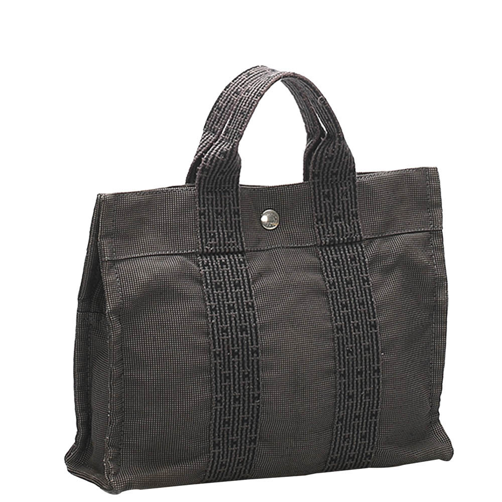 

Hermes Grey Canvas Fourre Tout PM Tote Bag