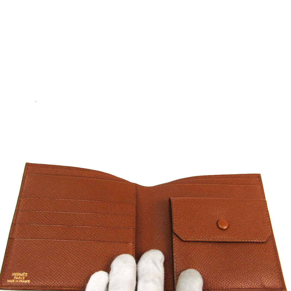 

Hermes Brown Leather Bifold Wallet