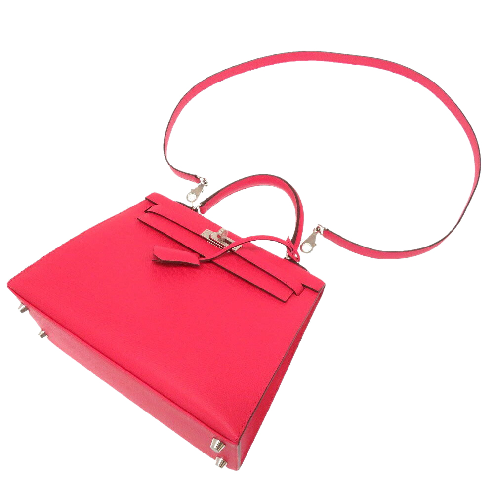 

Hermes Red Epsom Leather Kelly Sellier 25 Bag