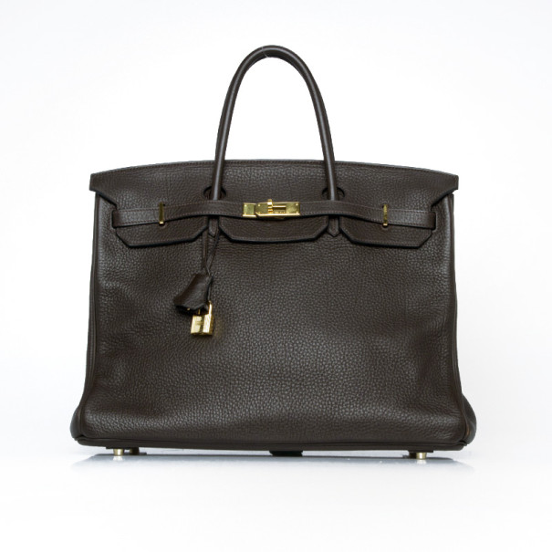 Hermes Birkin 40 Chocolate Brown Togo