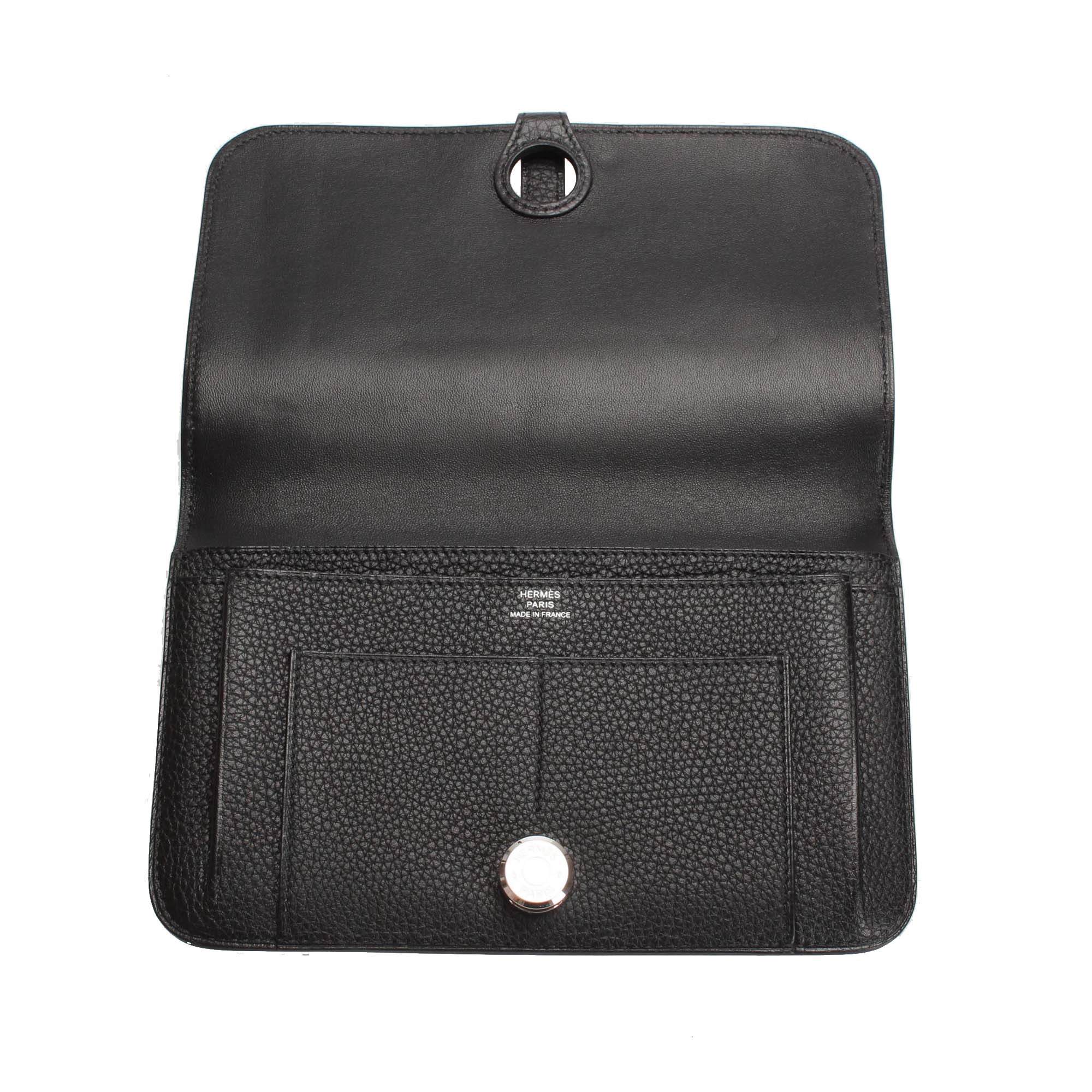 

Hermes Black Togo Leather Dogon Wallet