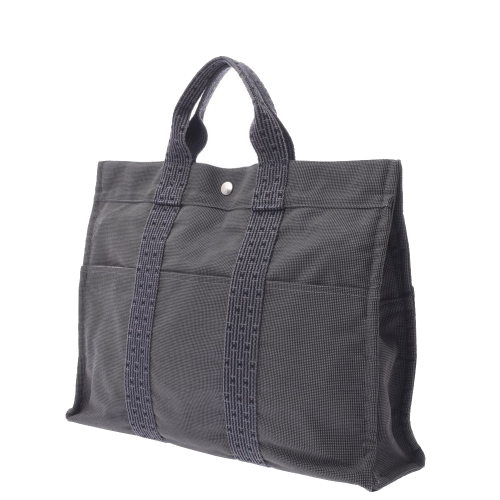 

Hermes Grey Canvas Herline MM Bag