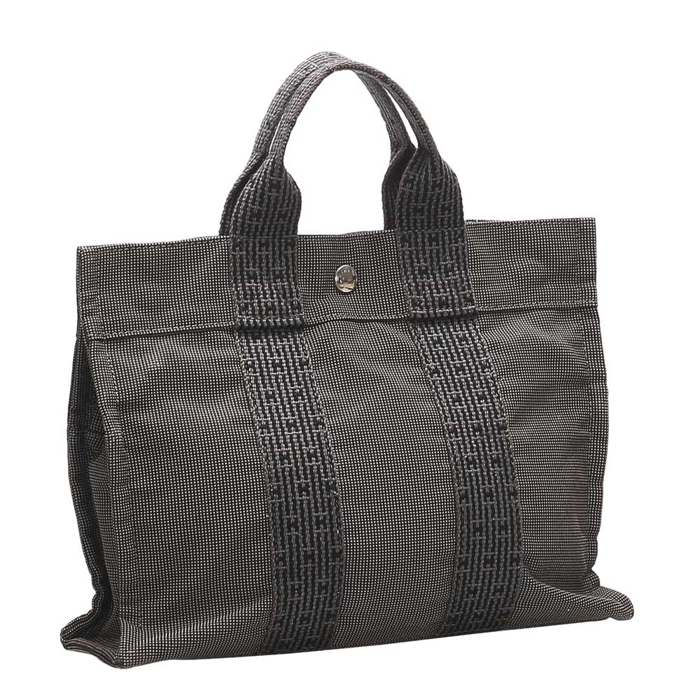 

Hermes Grey Canvas Fourre Tout PM Bag