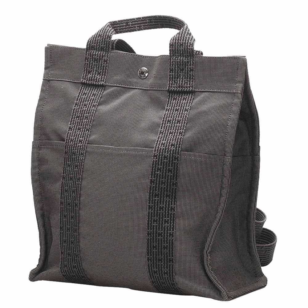 

Hermes Grey Canvas Fourre Tout Backpack Bag