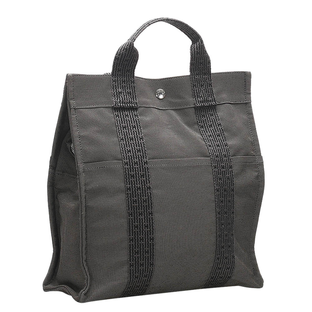 

Hermes Grey Canvas Herline MM Backpack