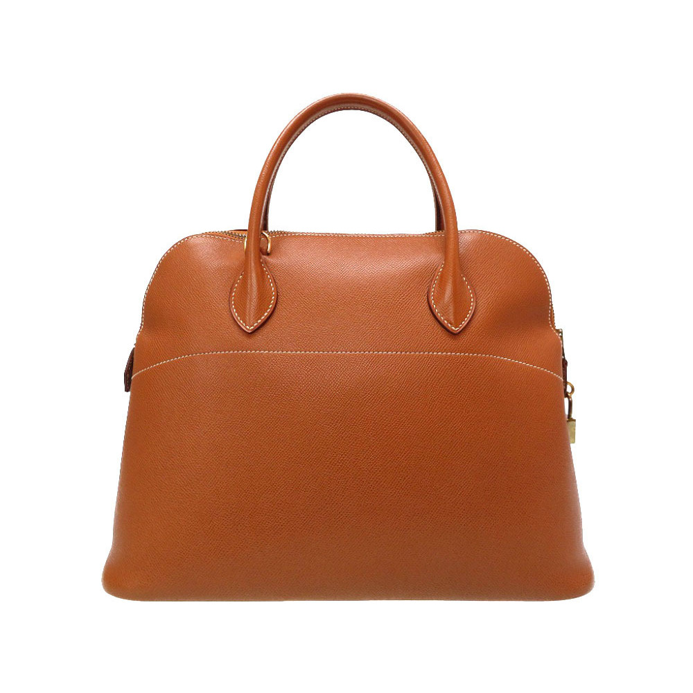 

Hermes Gold/Brown Courchevel Leather Bolide 35 Bag