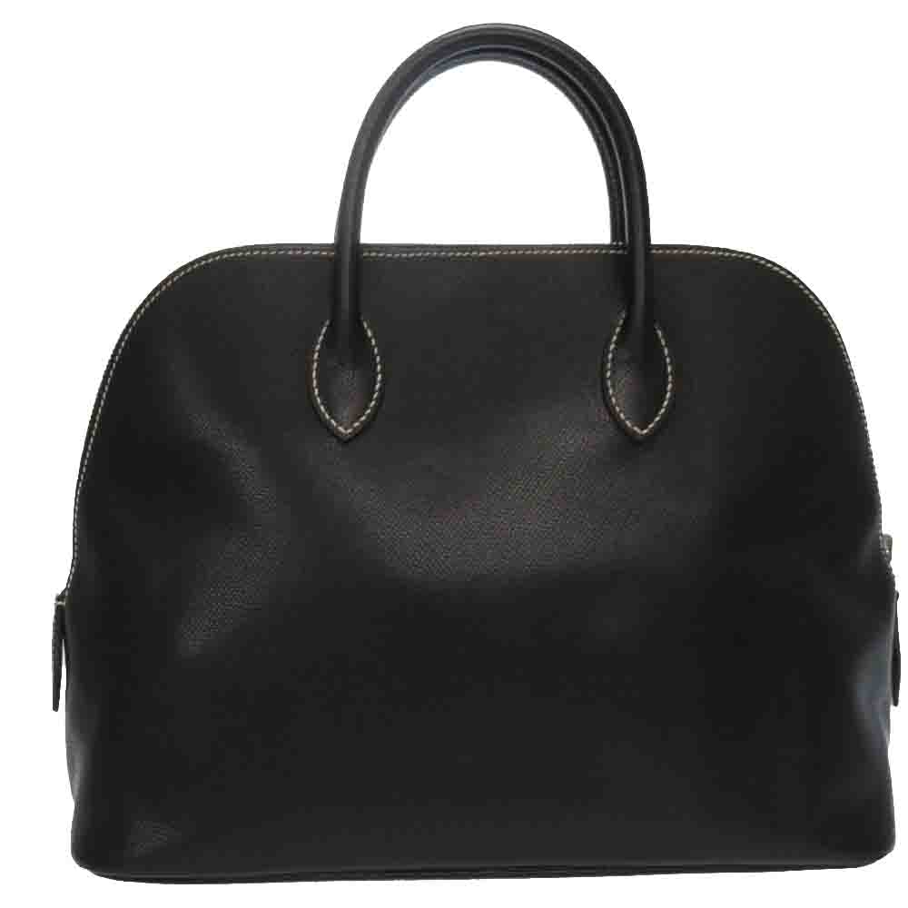 

Hermes Black Leather Bolide Satchel Bag