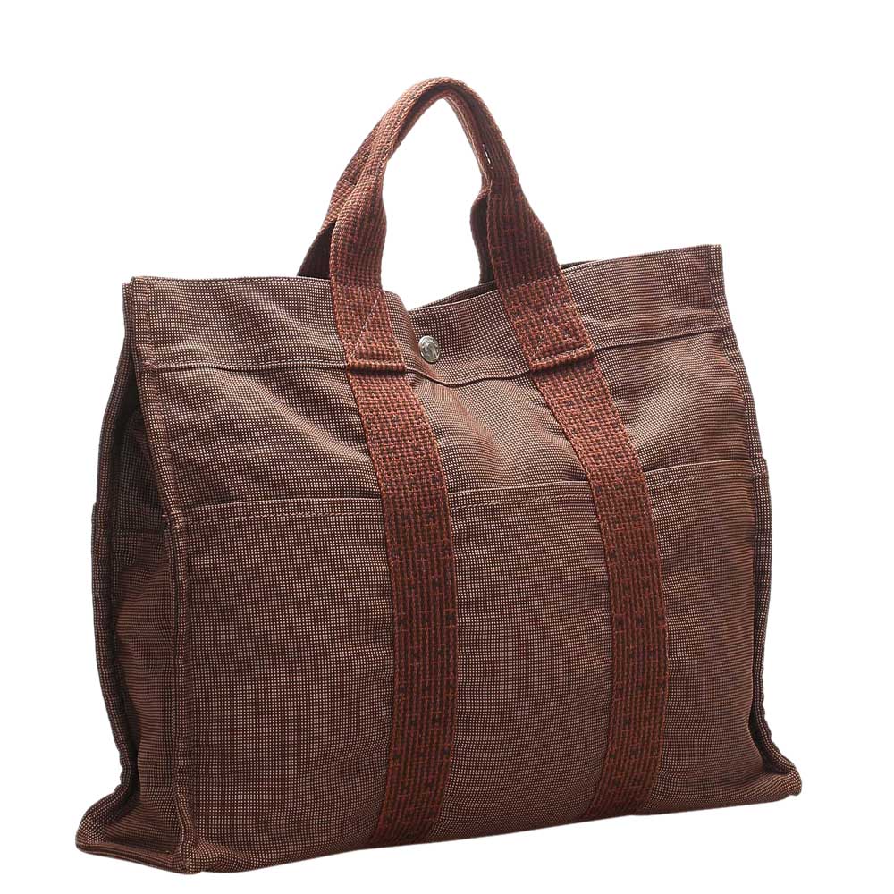 

Hermes Brown Canvas Fourre Tout PM bag