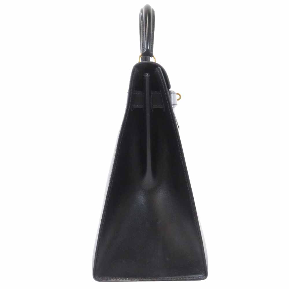 

Hermes Black Box Calf Leather Gold Hardware Kelly 32 Bag