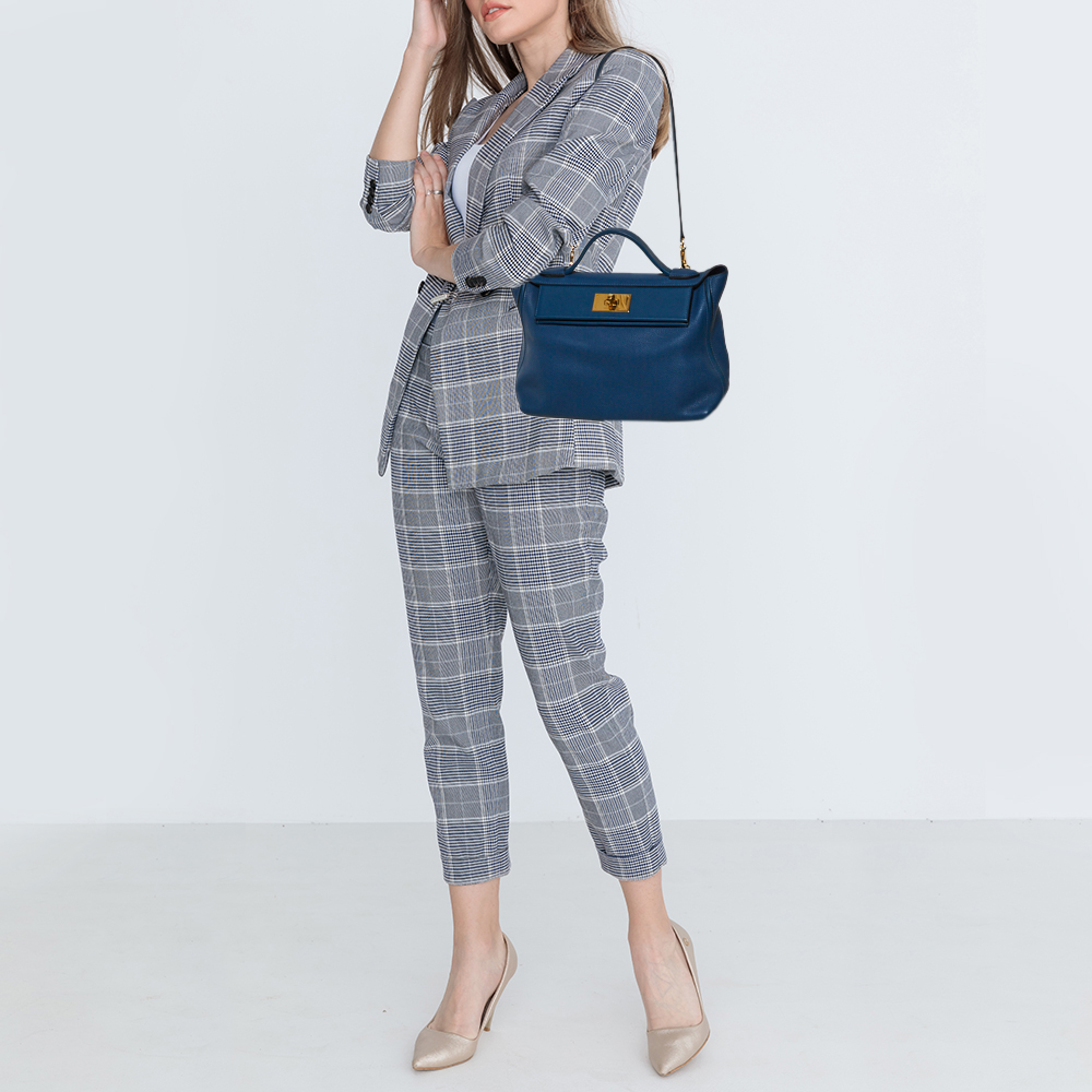 

Hermes Deep Blue Togo Leather Gold Hardware 24/24 29 Bag