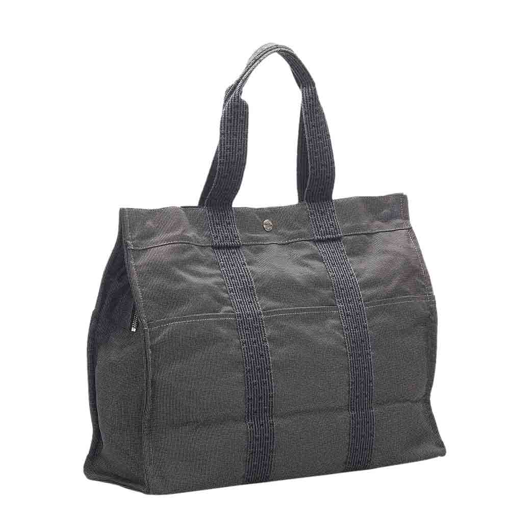 

Hermes Grey Canvas Fourre Tout GM Bag