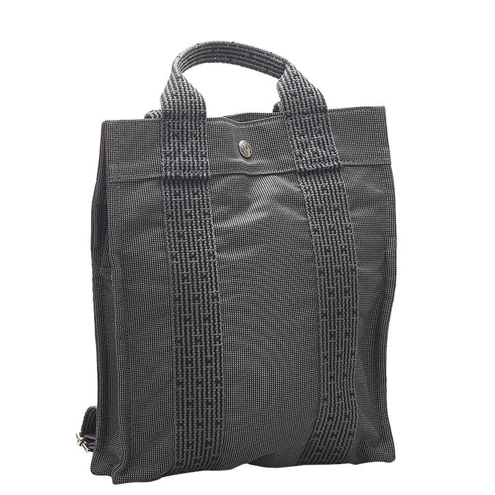 

Hermes Grey Canvas Fourre Tout Backpack