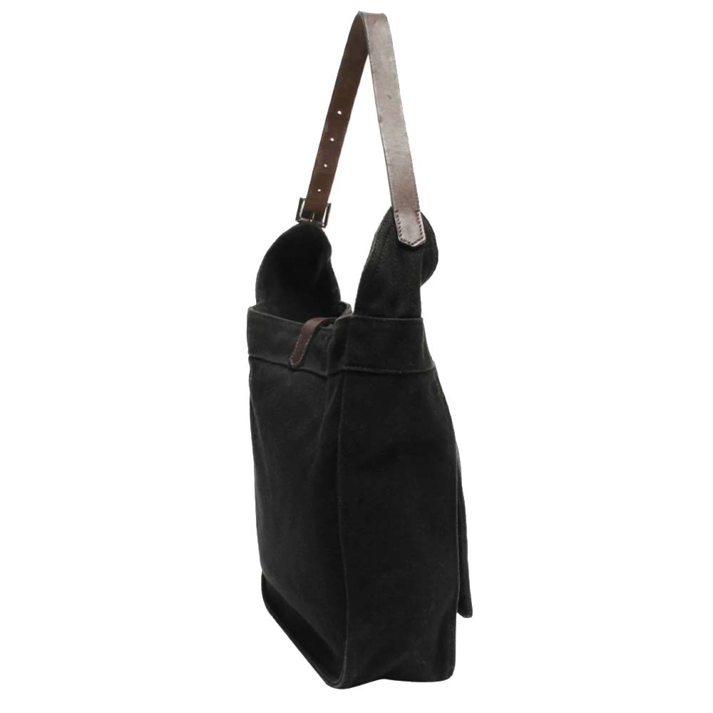 

Hermes Black Toile Canvas Marwari PM Hobo Bag