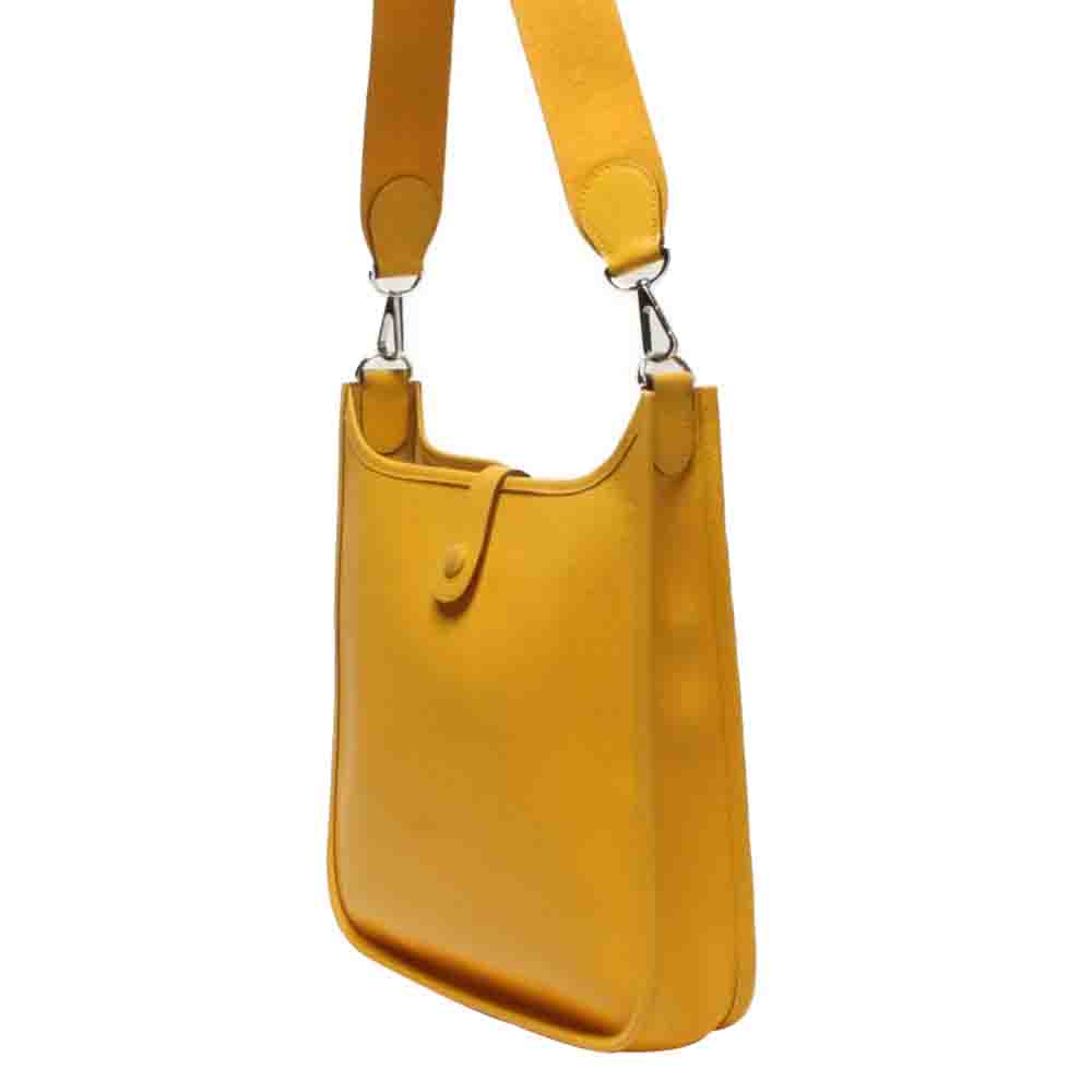 

Hermes Yellow Leather Evelyne I PM Shoulder Bag