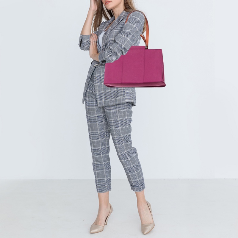 

Hermes Tosca Toile Canvas Cabag Elan Tote, Purple
