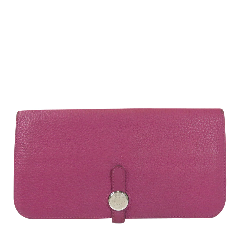Click to view more detailed imagery on our partner's website Pre-owned Hermes Purple/pink Leather Dogon Wallet