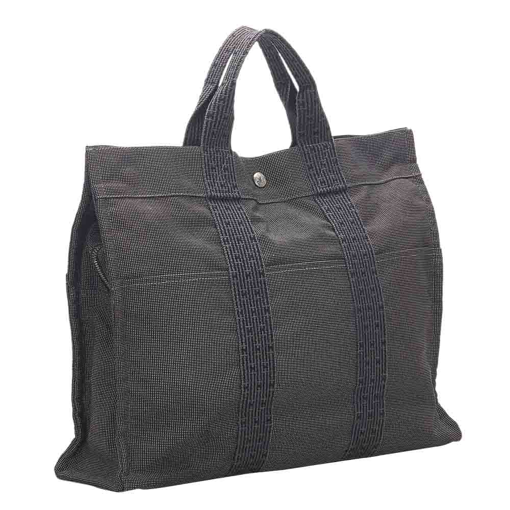

Hermes Grey Canvas Herline MM Tote Bag