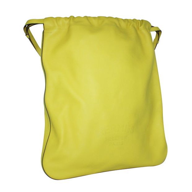 

Hermes Yellow Leather Backpack