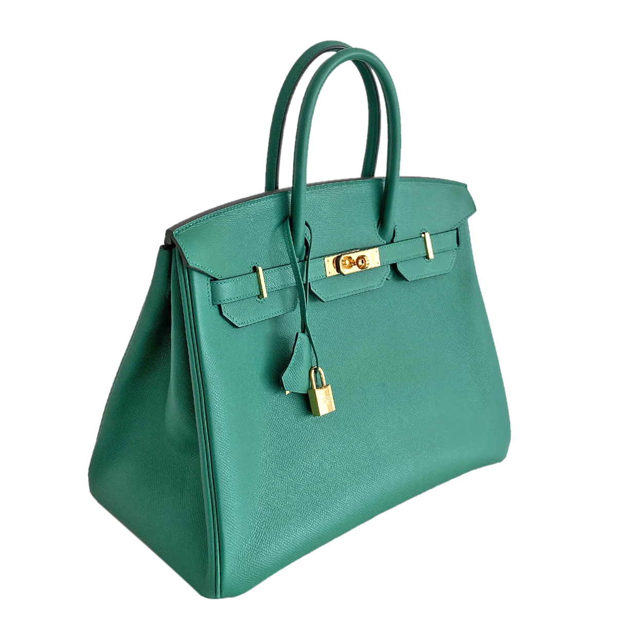 

Hermès Vert Vertigo Epsom Birkin 35 Bag, Green