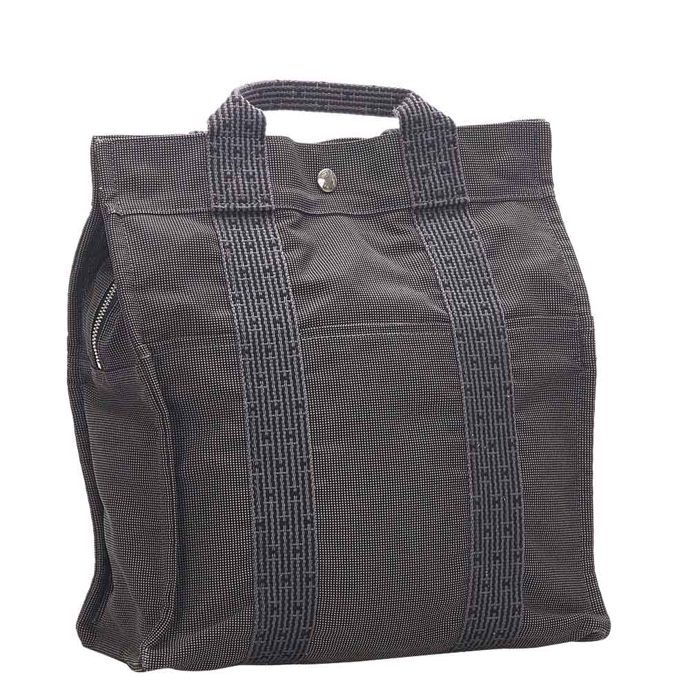 

Hermes Grey Canvas Herline Backpack