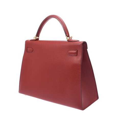 

Hermes Red Ardennes Leather Gold Hardware Kelly 32 Bag