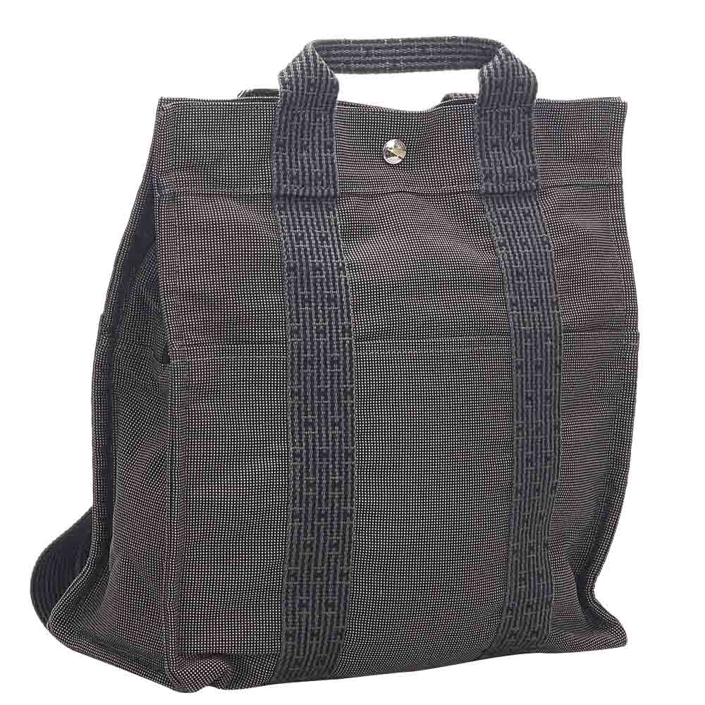 

Hermes Grey Canvas Herline Backpack