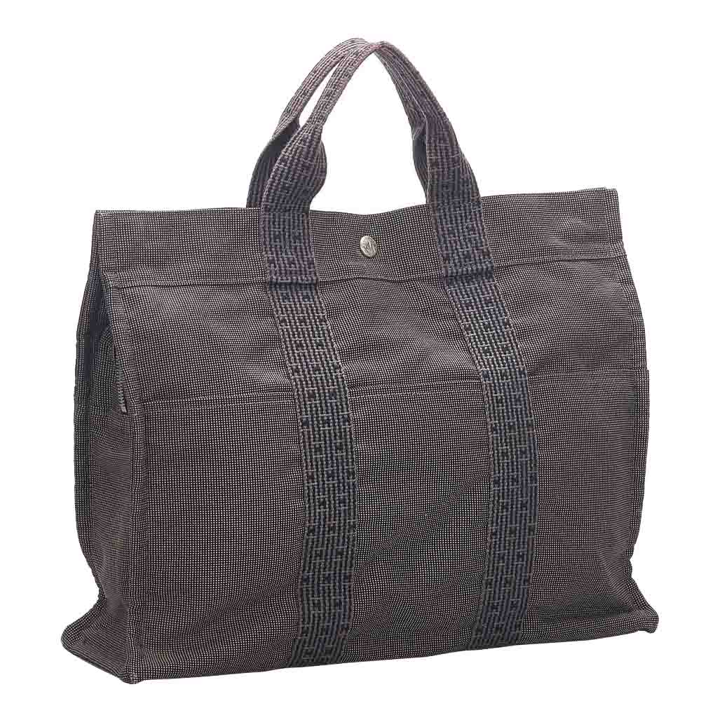 

Hermes Grey Canvas Fourre Tout MM Bag