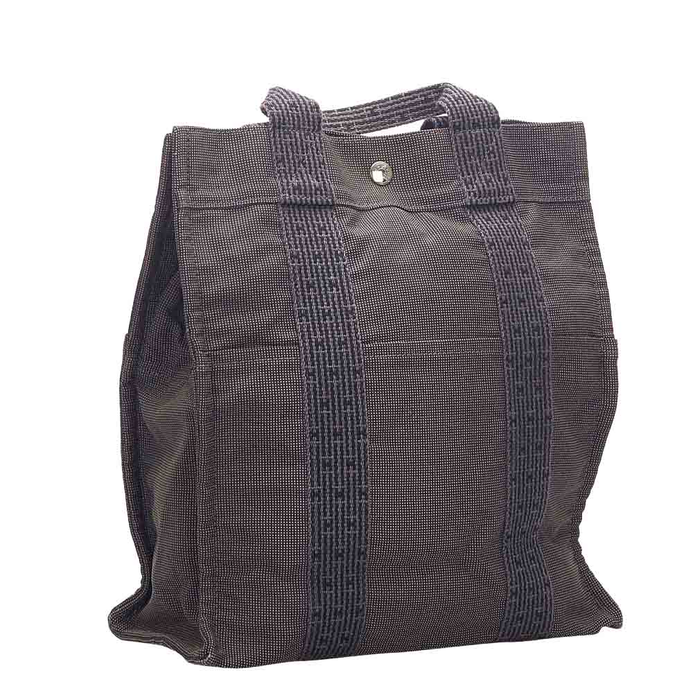 

Hermes Grey Canvas Herline Backpack