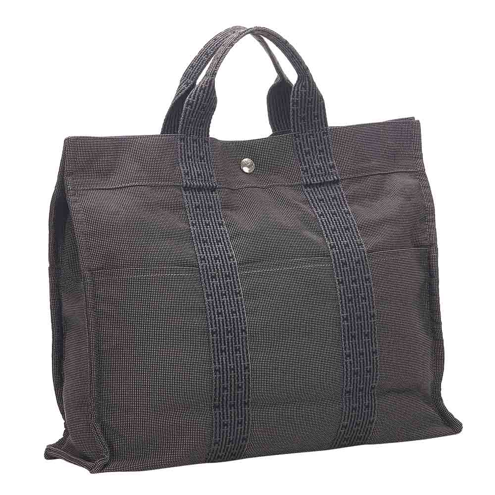 

Hermes Grey Canvas Fourre Tout Tote Bag