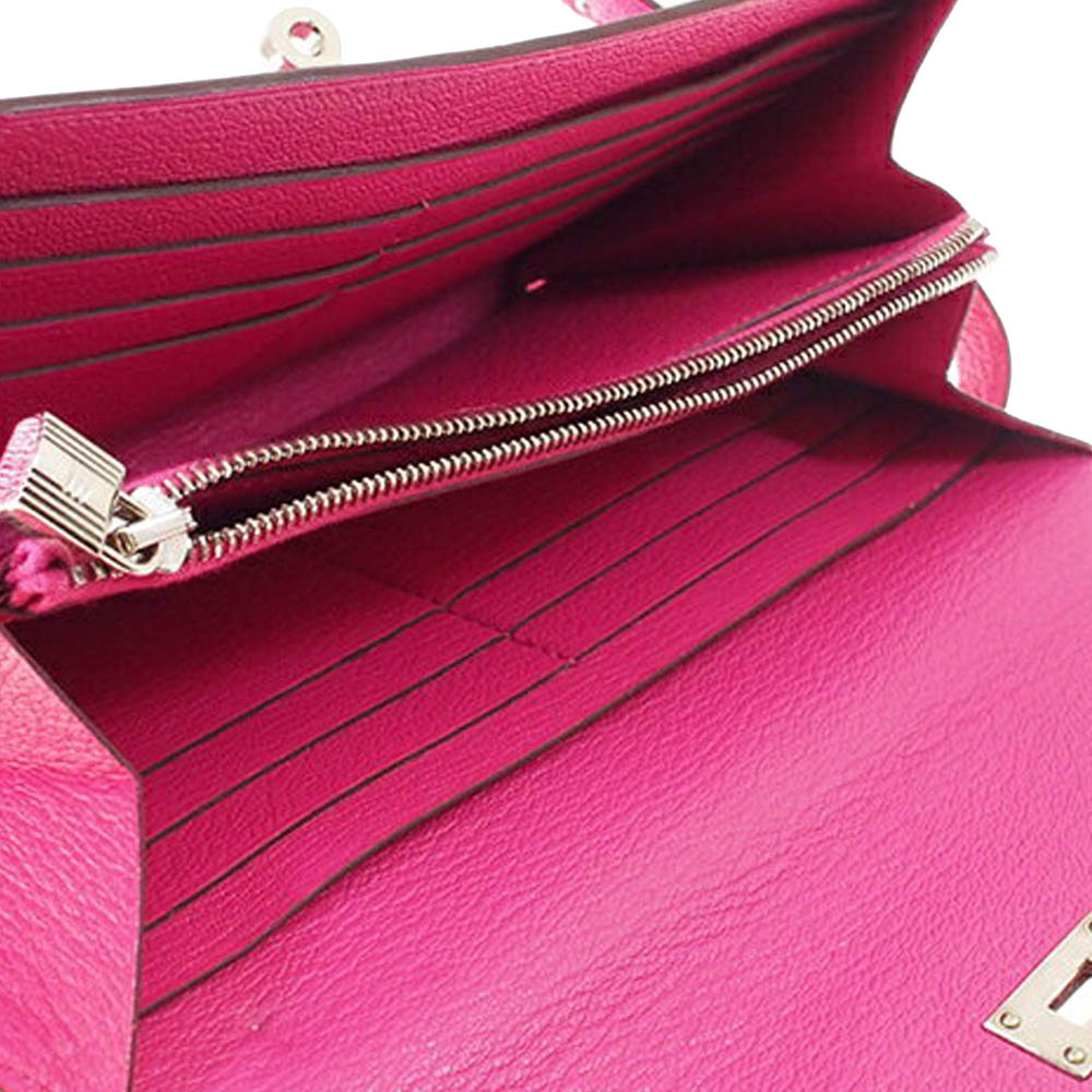 

Hermes Pink Leather Kelly Wallet