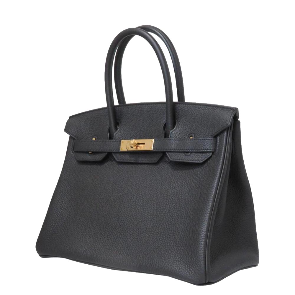 

Hermes Black Togo Leather Gold Hardware Birkin 30 Bag