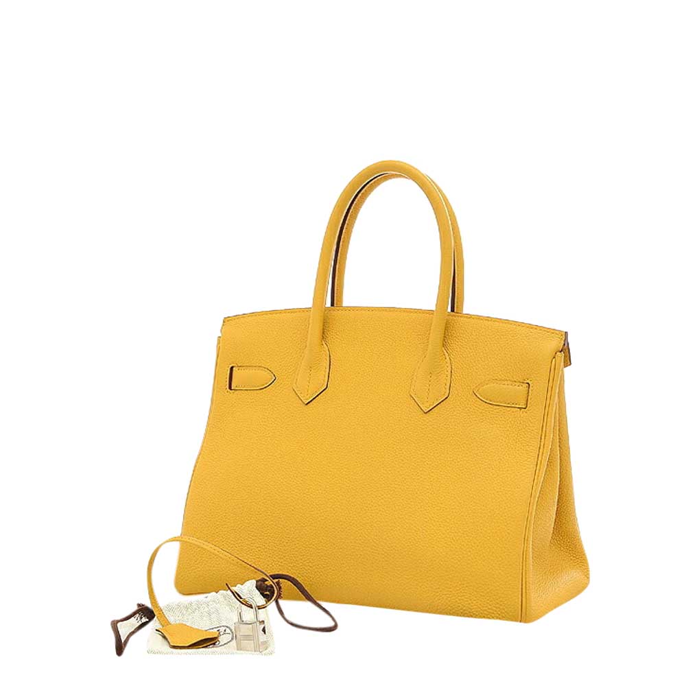 

Hermes Yellow Togo Leather Palladium Hardware Birkin 30 Bag