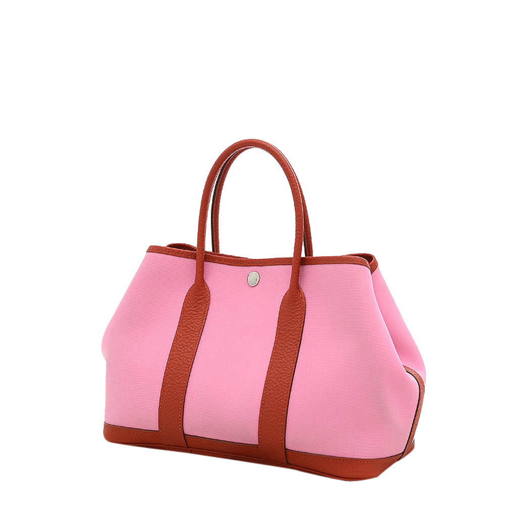 

Hermes Pink Canvas Garden Party TPM Tote Bag