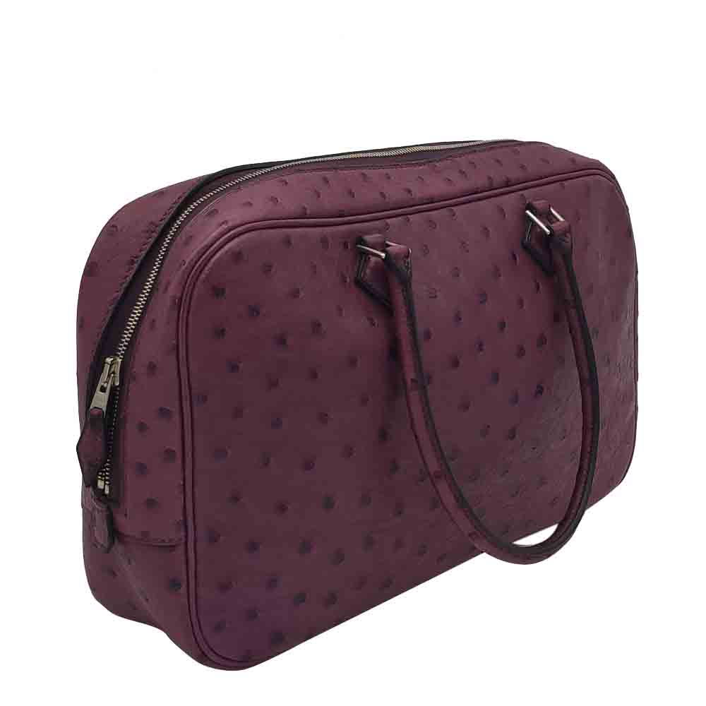 

Hermes Purple  Exotic Leather Plume Satchel Bag