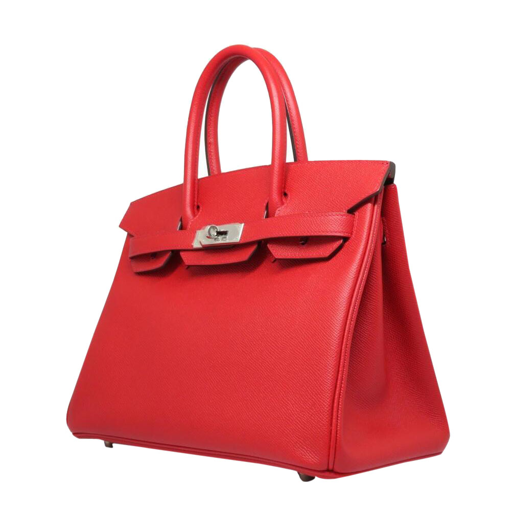 

Hermes Red/Rouge Epsom Leather Palladium Hardware Birkin 30 Bag
