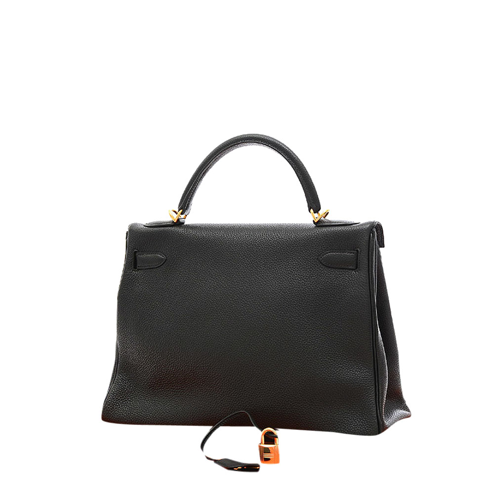 

Hermes Black Togo Leather Gold Hardware Kelly 32 Bag
