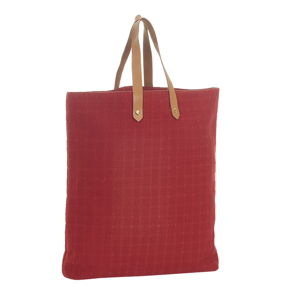 

Hermes Red Tweed Pattern Ahmedabad Tote Bag