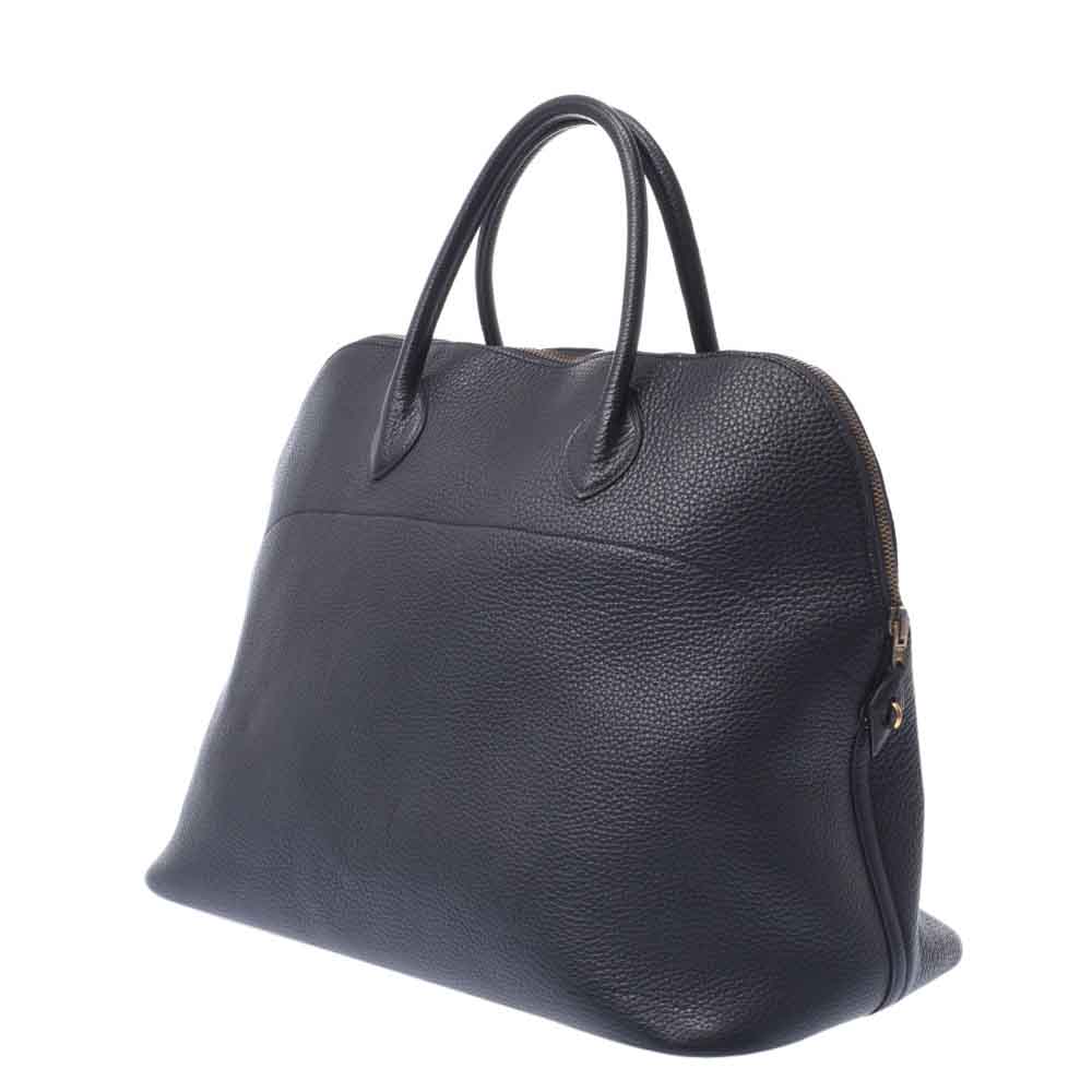 

Hermes Black Leather Satchel Bag
