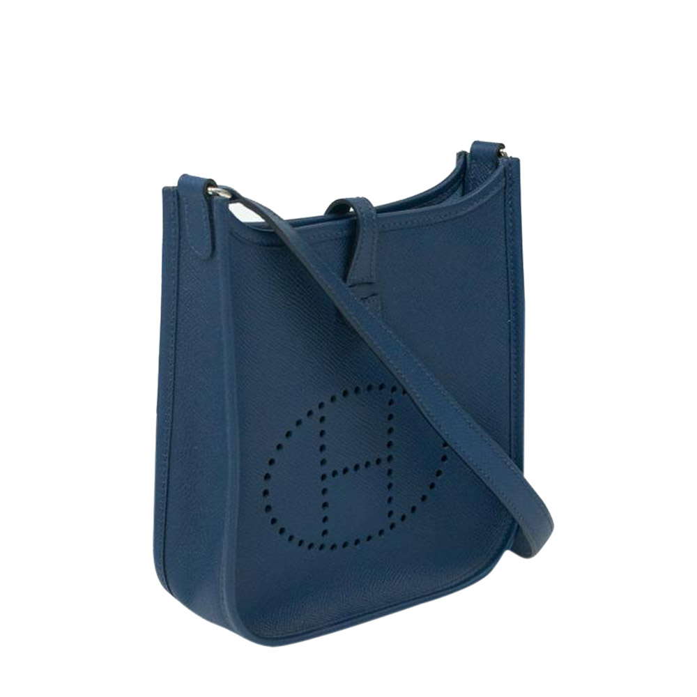 

Hermes Blue Leather Evelyne Shoulder Bag