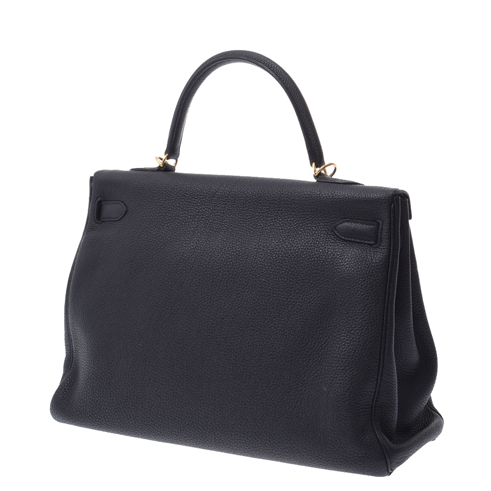 

Hermes Black Togo Leather Gold Hardware Kelly 35 Bag