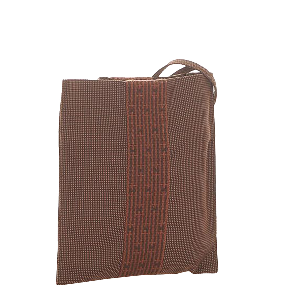 

Hermes Brown Canvas Herline Crossbody Bag